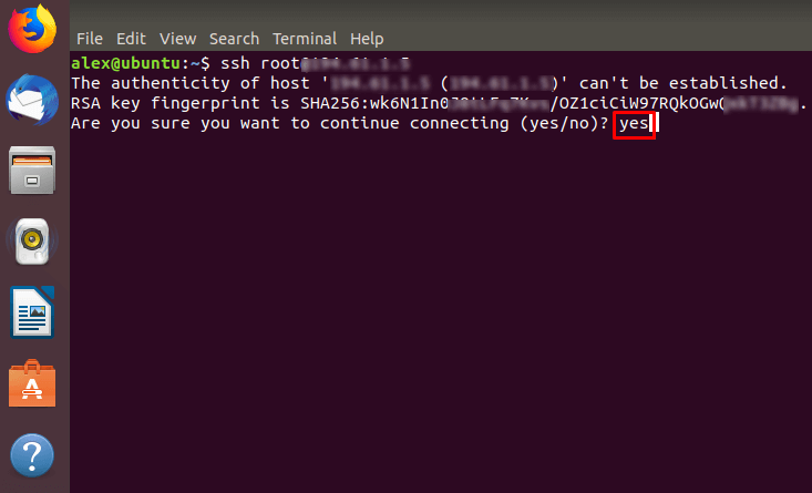 Подключение по SSH - Ubuntu